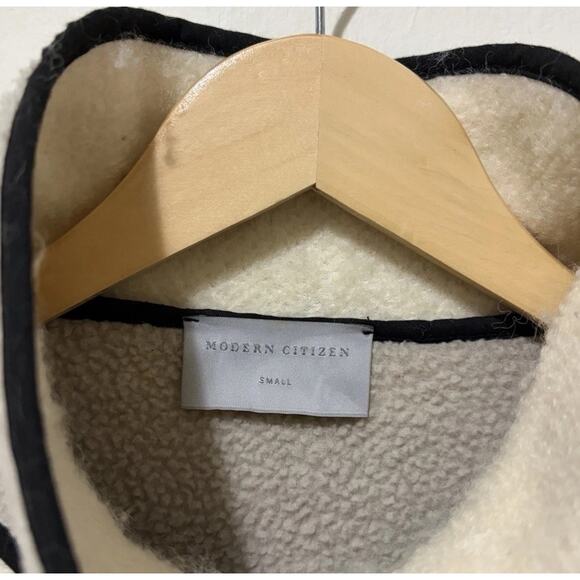 Modern Citizen Madison Contrast Trim Plush Teddy Jacket Size Small - Picture 7 of 8